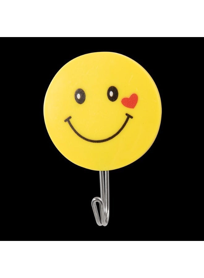 Smiley emojis Self-Adhesive Wall Hooks, Heavy-Duty Cartoon Animal Hook Hanger for Kitchen, Bathroom, Door, or Wall - Image 1